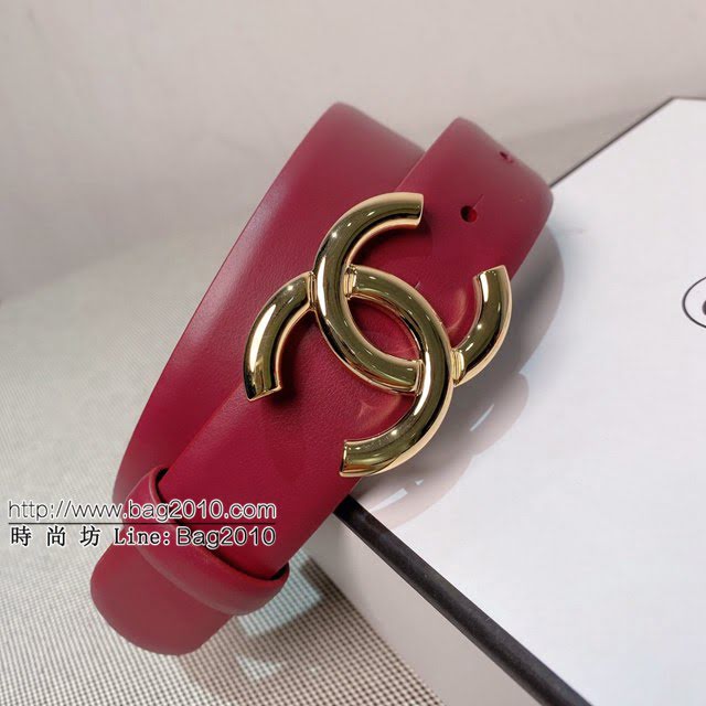 Chanel女士皮帶 香奈兒雙C時尚腰帶  jjp1895